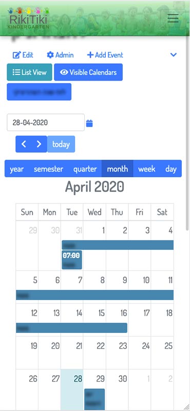 Manage your activity calendars, public or private, which will be accessible to visitors or to parents or to members of a session or to your teams for a daily and optimized management of your kindergarten, crèche, daycare center, daycare center and other early childhood activities.